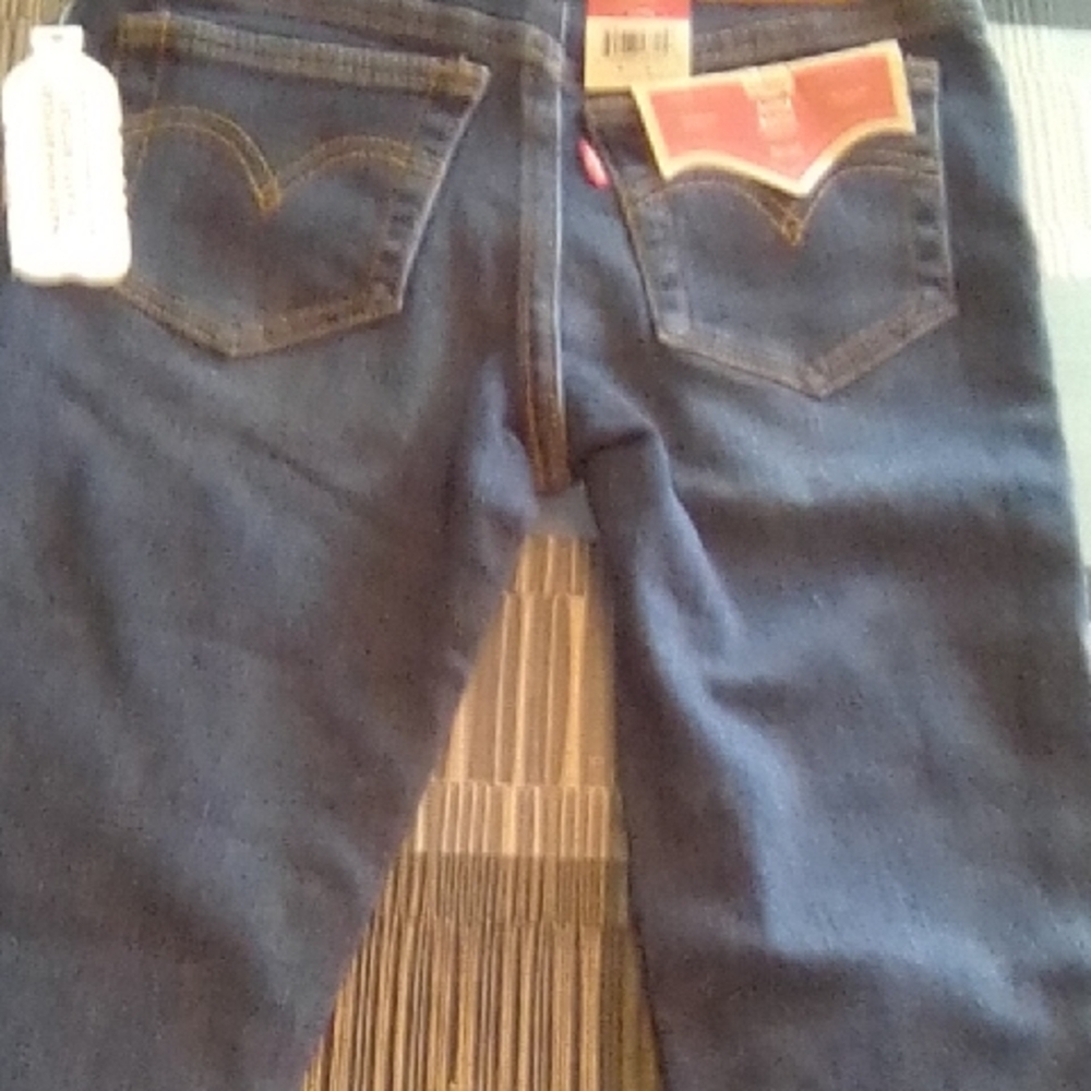 Levi's Dark Blue Jeans with Yellow Stitching